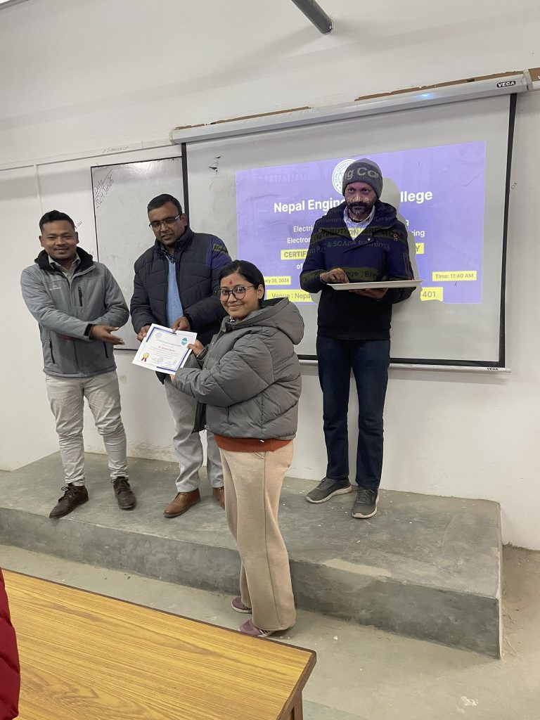 नेकका विद्यार्थीहरुले पाए अन्तराष्ट्रियस्तरको पीएलसी र स्काडाको तालिम