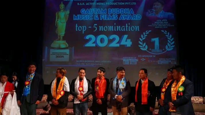 पहिलो संस्करणको गौतम बुद्ध म्युजिक एण्ड फिल्म्स अवार्डको नोमिनेशन प्रमाणपत्र वितरण