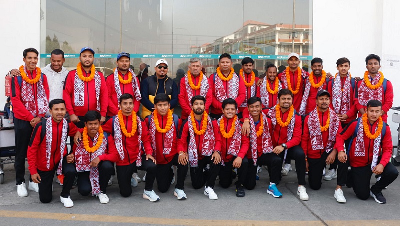 विश्वकप खेलेको नेपाली युवा क्रिकेट टोली स्वदेश फर्कियो