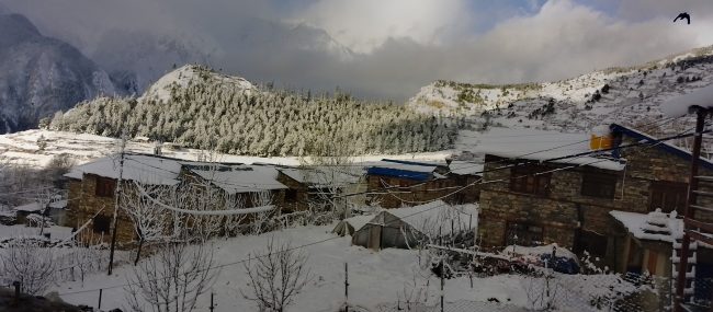 हुम्लामा हिमपात