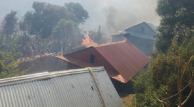 टक्सारमा आगलागी:छ वटा घर जलेर नष्ट