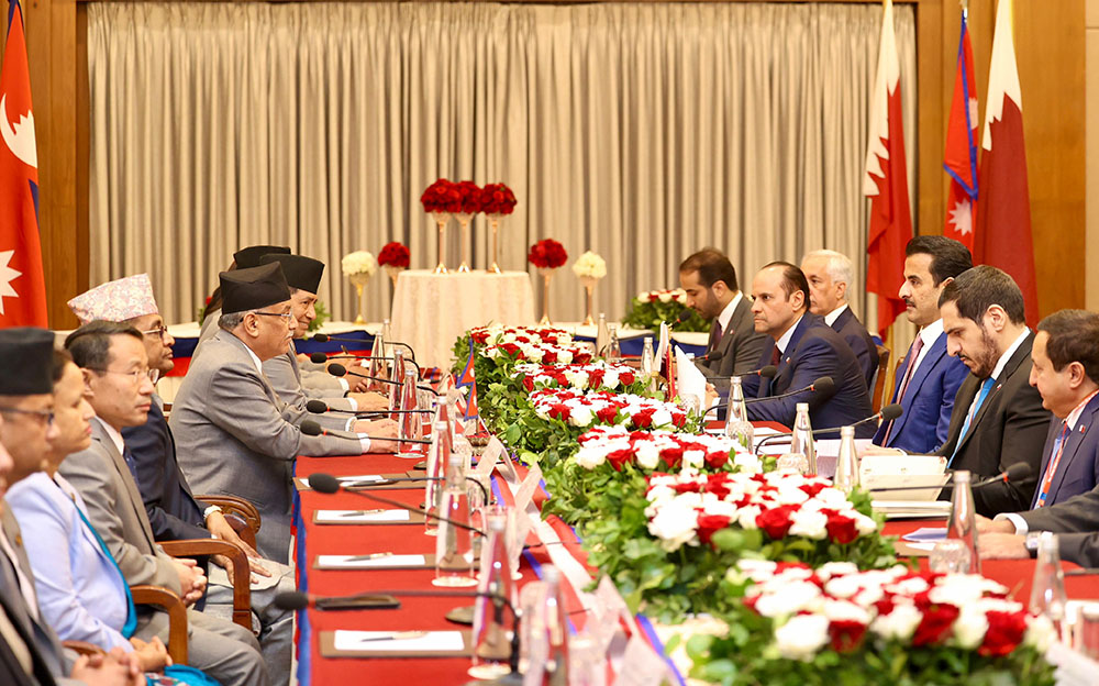 कतारी राजाको नेपाल भ्रमण : दुई देशबीच एक सम्झौता, सात समझदारीपत्रमा हस्ताक्षर