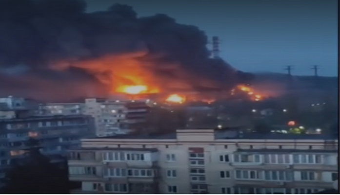 युक्रेनको राजधानी किभमा रहेको ठूलो विद्युत केन्द्रमा रुसको आक्रमण