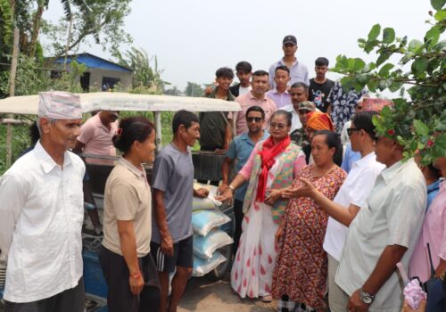Relief materials distributed to 12 fire-affected families in Duhabi & Itahari (photos)