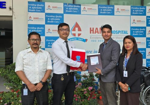 नेपाल एसबिआई मर्चेण्ट बैंकिङ्ग लिमिटेड र ह्याम्स अस्पताल बीच व्यवसायिक सम्झौता