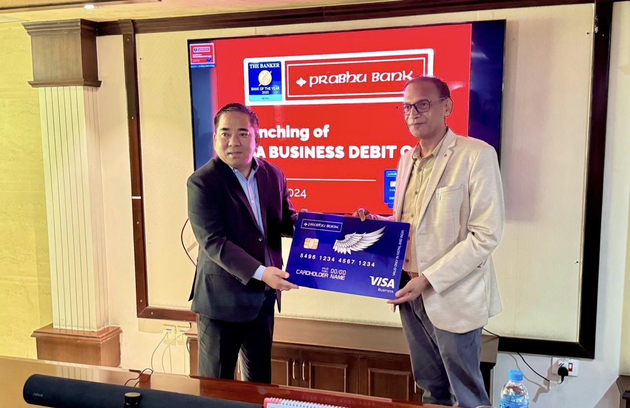 प्रभु बैंक लि. को भिजा बिजनेश डेबिट कार्ड सेवा सञ्चालन