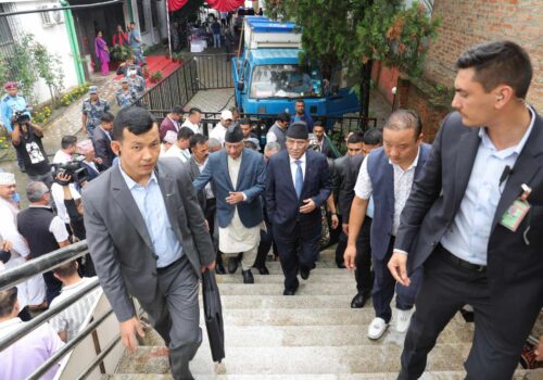 शित्तल निवासपछि सानेपा पुगे प्रधानमन्त्री प्रचण्ड