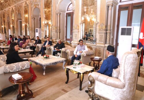 प्रधानमन्त्री ओली र भारतीय विदेश सचिव मिश्रीविच भेटवार्ता