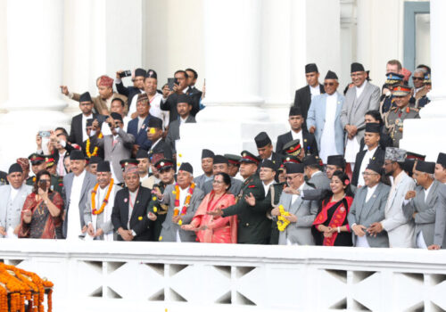 राष्ट्रपति पौडेलद्वारा इन्द्रजात्रा अवलोकन