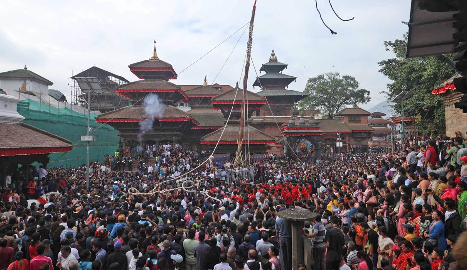 उपत्यकामा इन्द्रजात्रा पर्व आजदेखि सुरु