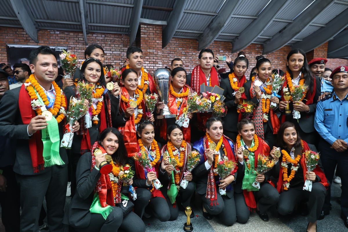 काभा वुमन्स भलिबल क्लब च्याम्पियन प्रहरी टिमलाई भव्य स्वागत (तस्विरसहित)