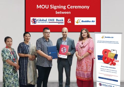 ग्लोबल आइएमई बैंकका ग्राहकले बुद्ध एयरको टिकट खरिदमा ८ प्रतिशत छुट पाउने