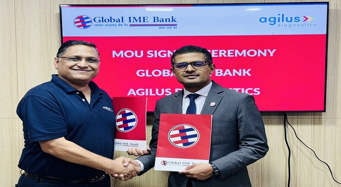 ग्लोबल आइएमई बैंकका ग्राहकलाई एजिलस डायग्नोष्टिक नेपालमा १५ प्रतिशत छुट