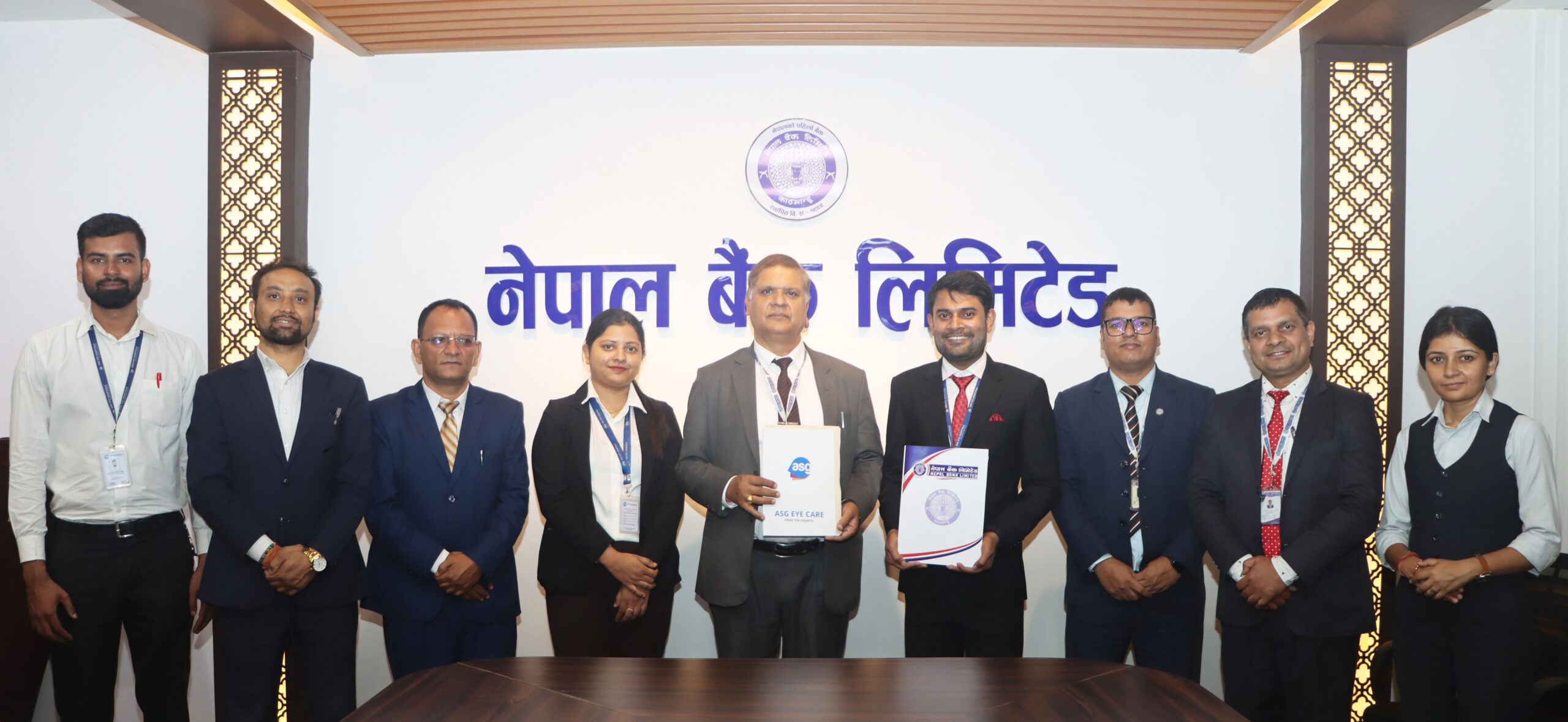 नेपाल बैंक र ASG Eve Care and Health Services Pvt. Ltd fiE बीच सम्झौता