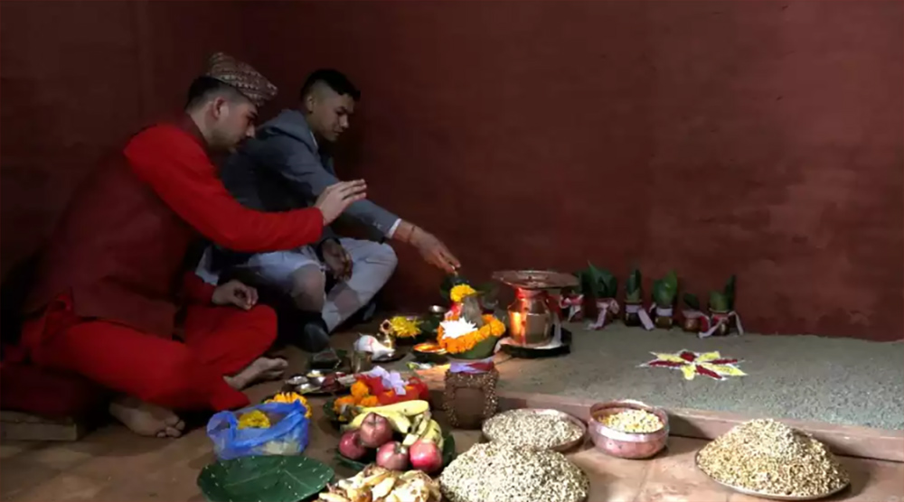 हनुमानढोकाको दसैं घरमा शुभ साइतमा राखियो जमरा