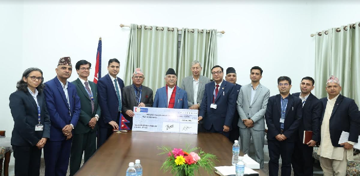 राष्ट्रिय वाणिज्य बैंकद्धारा बाढीपहिरो पीडितको सहायताकालागि दुई करोड सहयोग