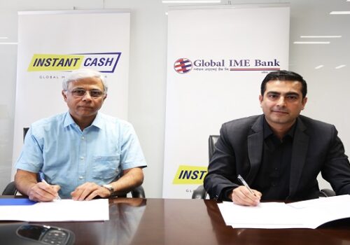 ग्लोबल आइएमई बैंक र इन्स्टेन्ट क्यासबीच युएईबाट नेपालमा सजिलै पैसा पठाउन सकिने