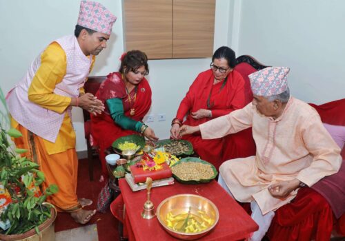 राष्ट्रपति पौडेलद्वारा शीतल निवासमा घटस्थापना
