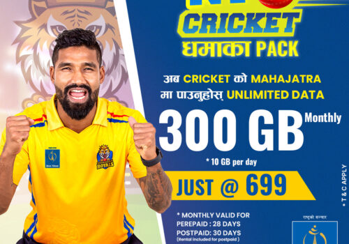 नेपाल टेलिकमले एनपीएललाई मध्यनजर गर्दै NT Cricket Dhamaka Pack सार्वजनिक
