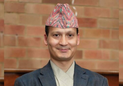 पत्रकार केदार रायमाझी ‘लिभिङ फर अदर’ अवार्डबाट सम्मानित हुँदै