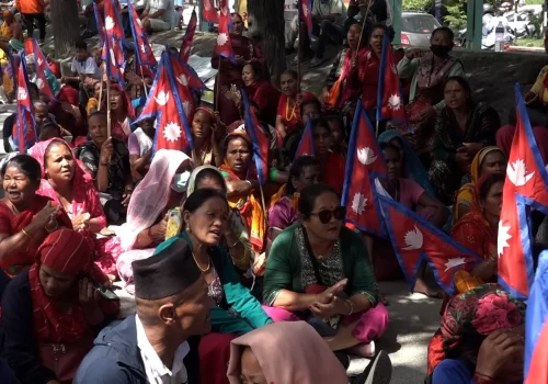 दुर्गा प्रसाईंलाई रिहा गर्न माग गर्दै माइतीघरमा प्रदर्शन