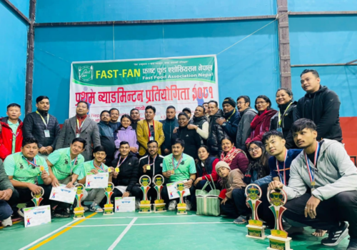 फास्टफुड एसोसिएसन नेपालको ब्याडमिन्टन प्रतियोगिता : फास्ट फ्यान टिम प्रथम