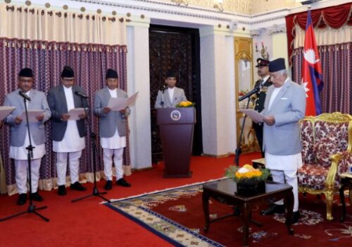 नवनियुक्त चार राजदूतहरूले लिए पद तथा गोपनीयताको शपथ