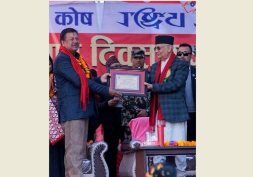 राष्ट्रिय ज्यापू दिवस २०८१ बाट तिर्थमान महर्जन सम्मानित