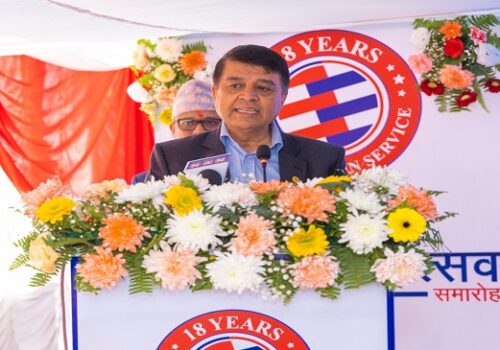ग्लोबल आइएमई बैंकको १८औँ वार्षिकोत्सव, सुरक्षित डिजिटल बैंकिङ्ग सेवा विस्तार गर्न अध्यक्ष ढकालको जोड