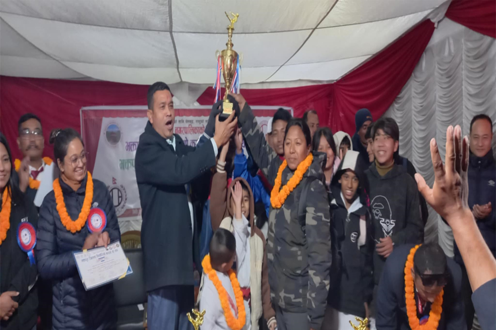 भक्तपुर जिल्ला व्यापी कराते प्रतियोगिताको उपाधि नगदेश डोजोलाई