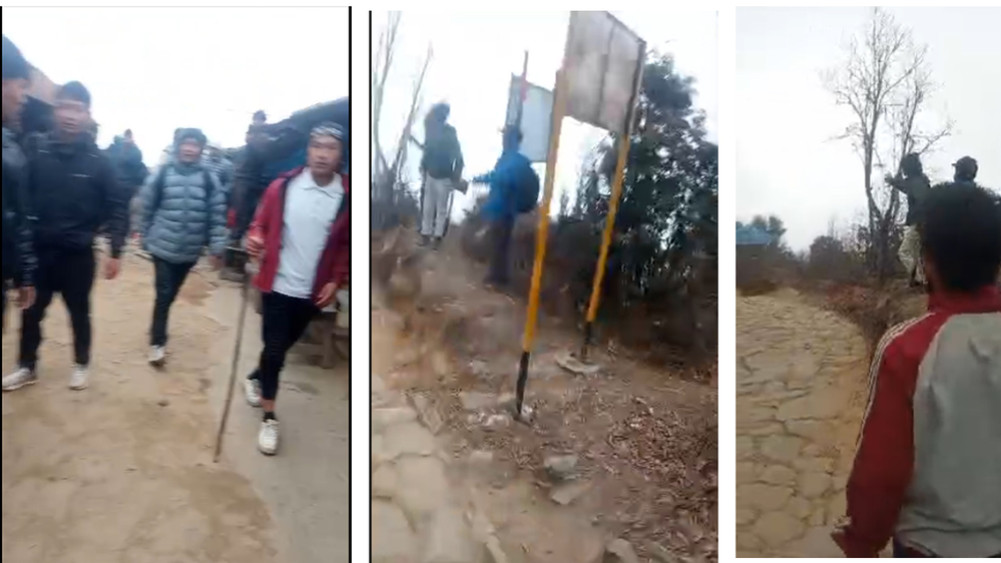 पाथीभरा क्षेत्रमा आन्दोलनकारी र प्रहरीबीच झडप, ४ जना घाइते