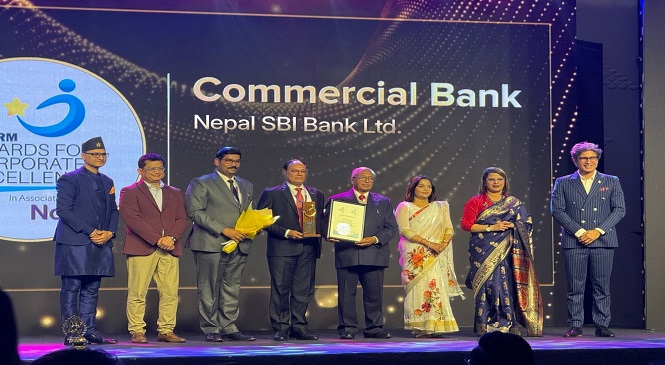 Nepal SBI Bank Ltd. recognized with HRM Nepal Awards for Corporate Excellence 2024 under Commercial Bank Category