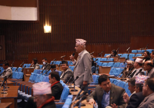 कांग्रेस प्रमुख सचेतक घिमिरेले संसद बैठकमा मागे माफी