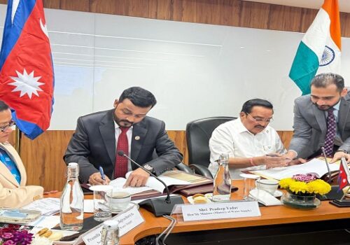 नेपाल र भारतबीच वास क्षेत्रको विकास सम्बन्धी समझदारी पत्रमा हस्ताक्षर