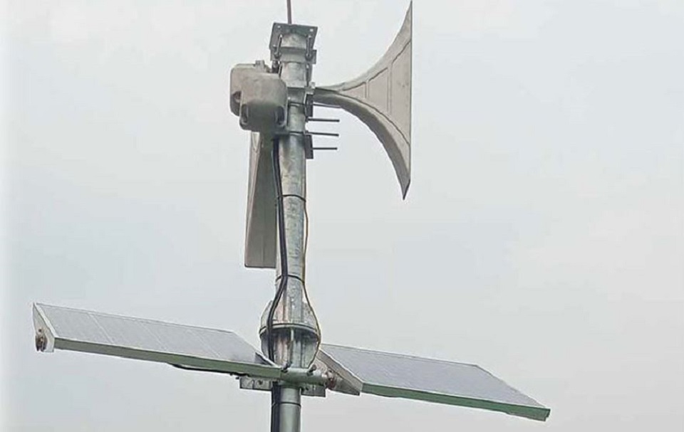 तालगाउँमा बाढीको पुर्वसुचना दिन साइरन जडान
