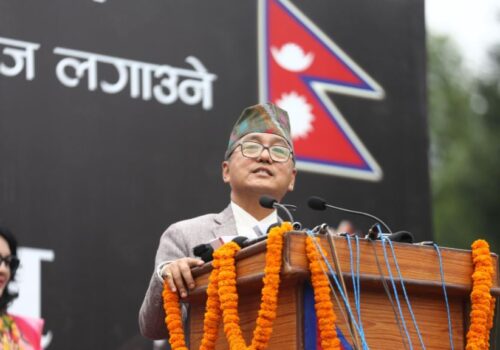 शान्तिवाटीकामा राप्रपा नेपाल प्रदर्शन: कमल थापालाई राजेन्द्र लिङदेनको साथ