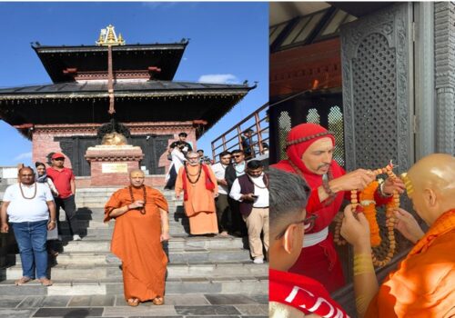 स्वामी कैलाशानंद महाराजद्वारा चन्द्रागिरि स्थित भालेश्वर महादेवको दर्शन तथा पूजा आराधना