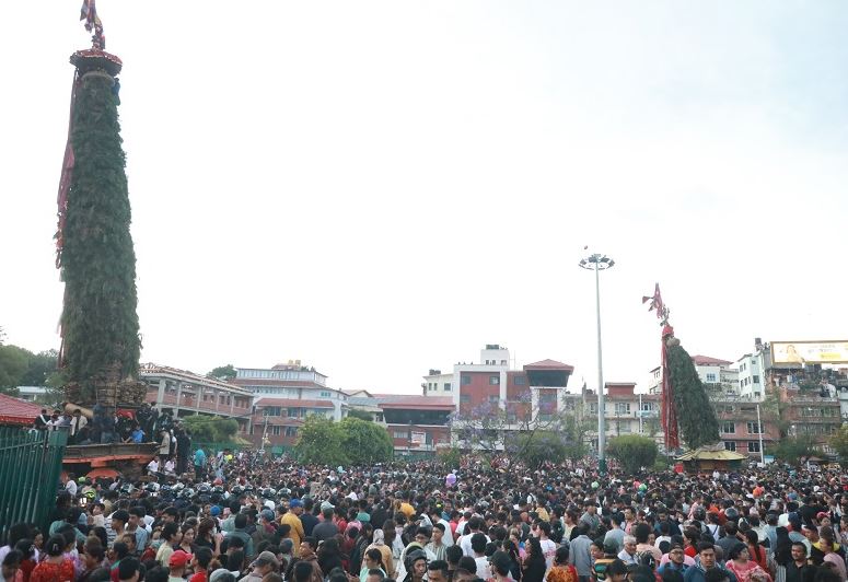 रातो मच्छिन्द्रनाथको रथलाई जावलाखेल पुर्‍याइयो, आइतबार भोटो देखाइने